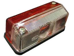 Red/Clear Oblong Side Marker Light w.screw holes