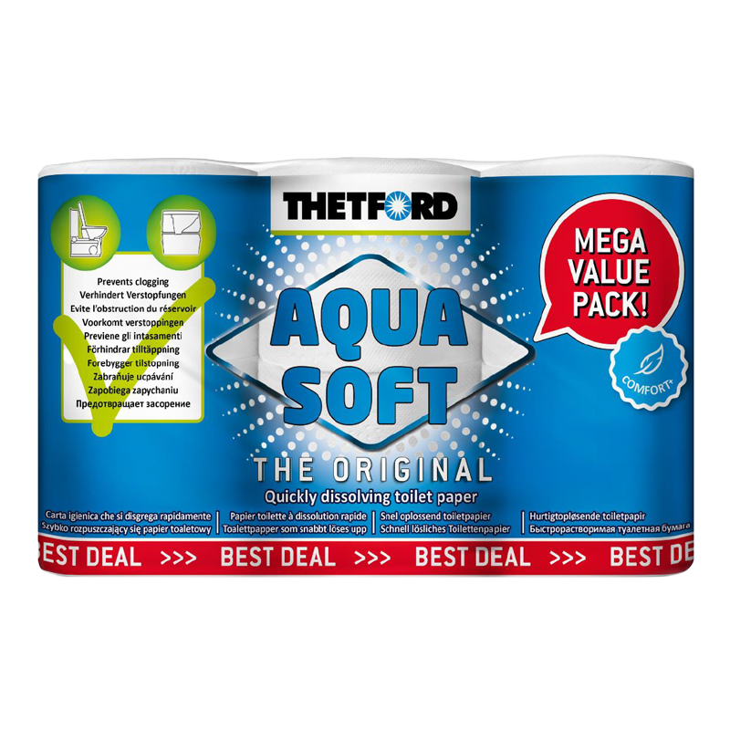 Thetford Aqua Soft Toilet Paper 6 pack