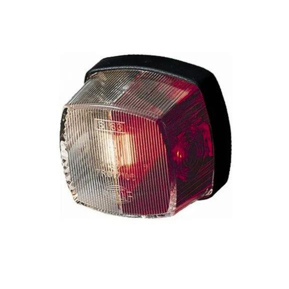 Red/Clear Square Marker Side Light Complete