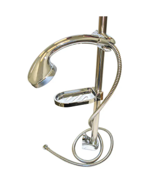 Coast Chrome Shower Rail With Hose & Soap Dish