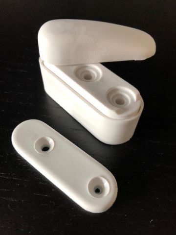 Turn Button Spacer White 18mm Depth